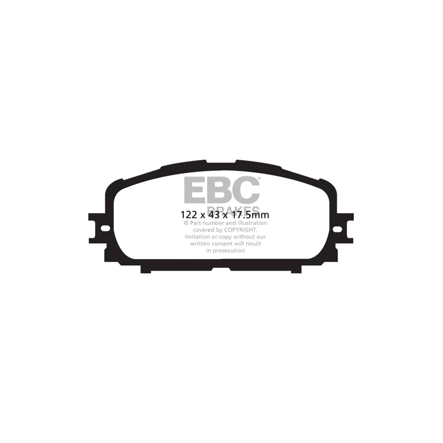 EBC PD03KF1395 Toyota Yaris Yellowstuff Front Brake Pad & Plain Disc Kit - Akebono Caliper 2 | Duco Car Parts UK Car Parts