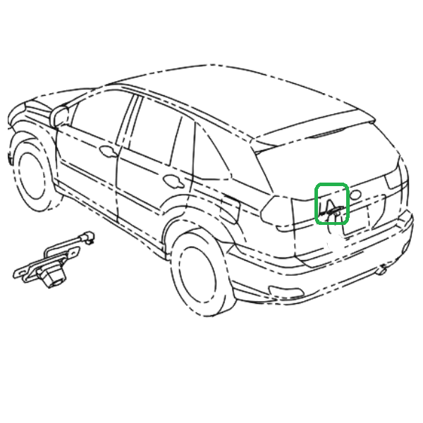 Genuine Lexus 86790-48020 RX Phase 2 Rear View Camera Assembly