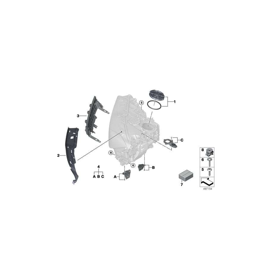 Genuine BMW 63119498414 G11 G12 Set Of Retainers For Headlight, Right (Inc. 740LdX, 750LdX & 730i) | Duco Car Parts UK Car Parts