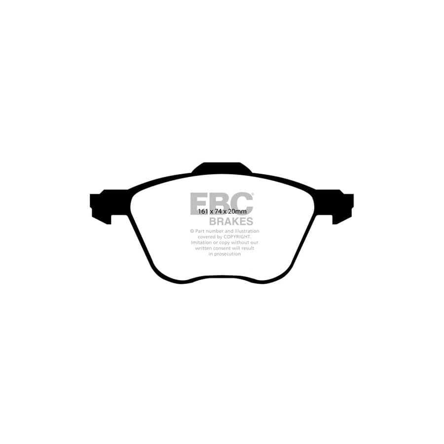 EBC PD01KF572 Ford Seat VW Greenstuff Front Brake Pad & Plain Disc Kit  - Girling/TRW Caliper 2 | Duco Car Parts UK Car Parts