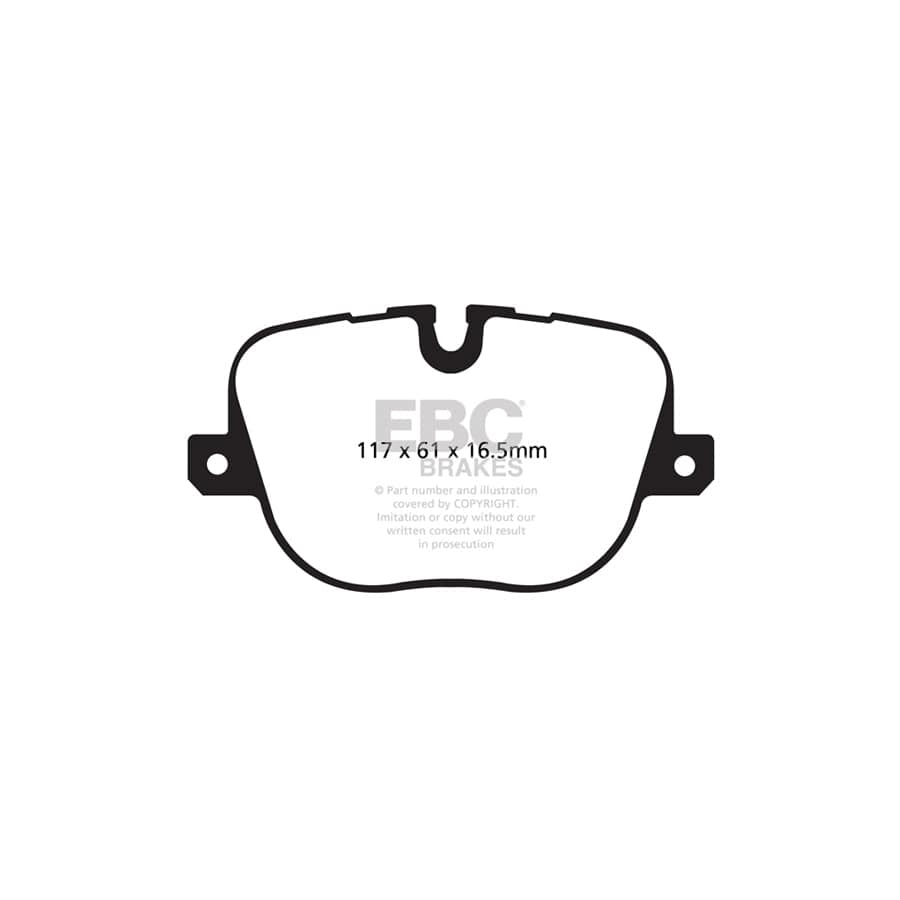 EBC PD01KR974 Land Rover Range Rover Greenstuff Rear Brake Pad & Plain Disc Kit 2 | Duco Car Parts UK Car Parts