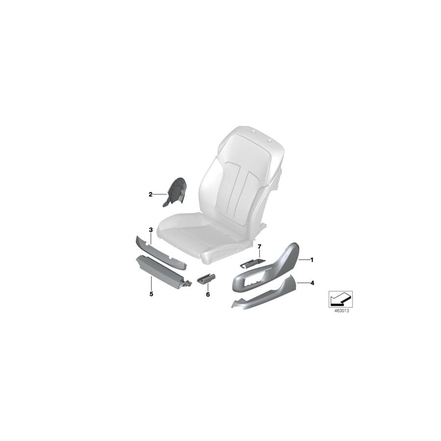 Genuine BMW 52107990402 G11 G12 Trim Cover, Seat, Electric, Front CARAMEL (Inc. 740dX, 725d & 750LdX) | Duco Car Parts UK Car Parts