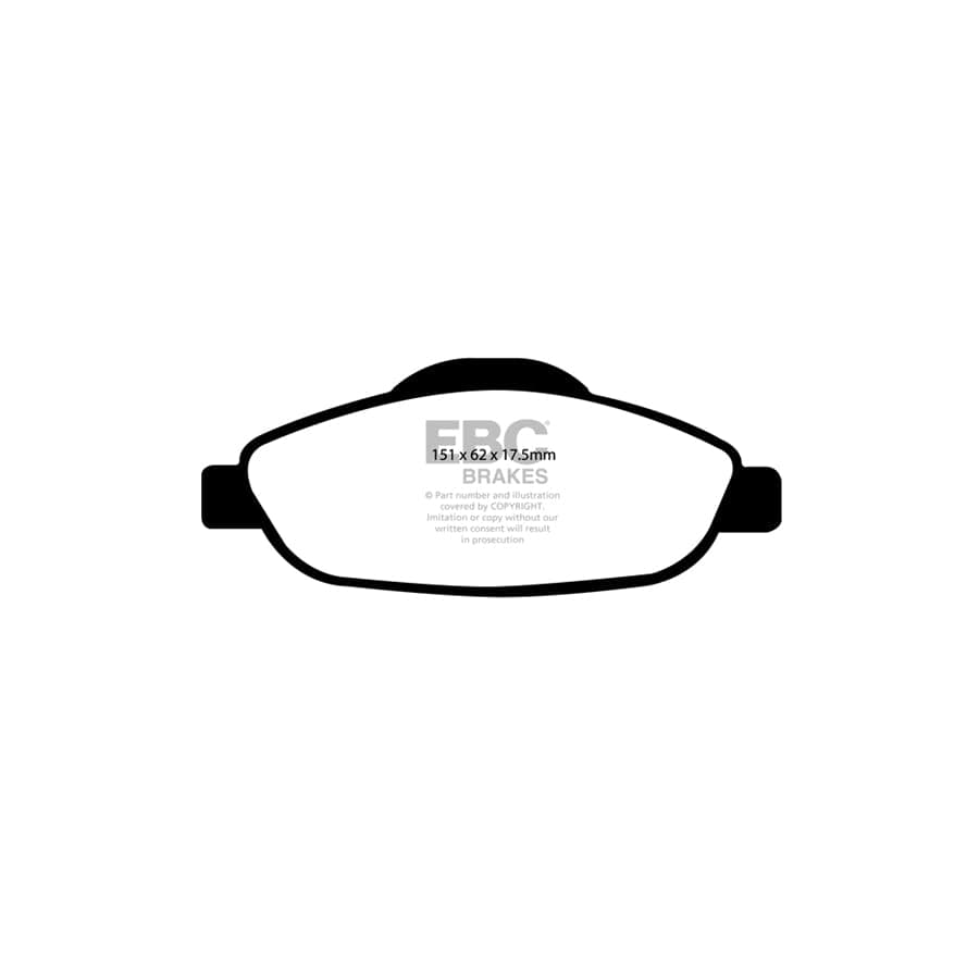 EBC PD03KF1416 Peugeot 308 SW Yellowstuff Front Brake Pad & Plain Disc Kit - Girling/TRW Caliper 2 | Duco Car Parts UK Car Parts