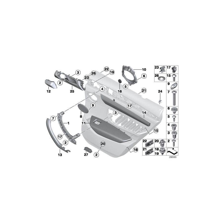 Genuine BMW 51417258793 F25 F26 Armrest, Left BEIGE (Inc. X3 18d, X3 30dX & X4 28iX) | Duco Car Parts UK Car Parts