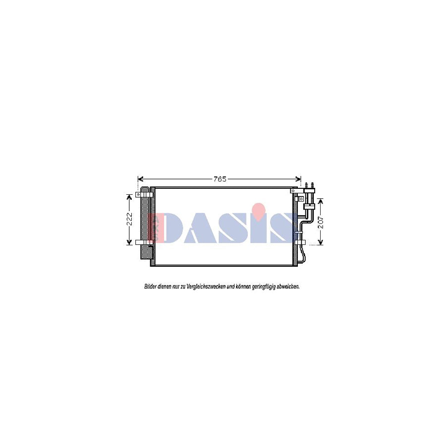 AKS Dasis 510091N Air Conditioning Condenser For Kia Carens | Duco Car Parts UK