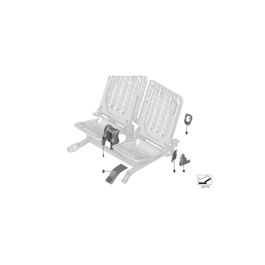 Genuine BMW 52307354072 F15 Trim Cover, Fitting, Inner Right ELFENBEINWEISS (Inc. X5 35i, X5 50iX 4.0 & X5 M50dX) | Duco Car Parts UK Car Parts