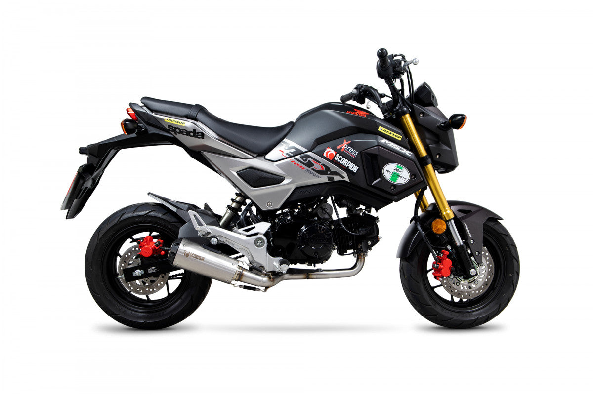 Scorpion PHA192SYSSEO Honda MSX 125 Red Power Full System - Brushed Stainless Steel Sleeve | Duco Car Parts UK UK
