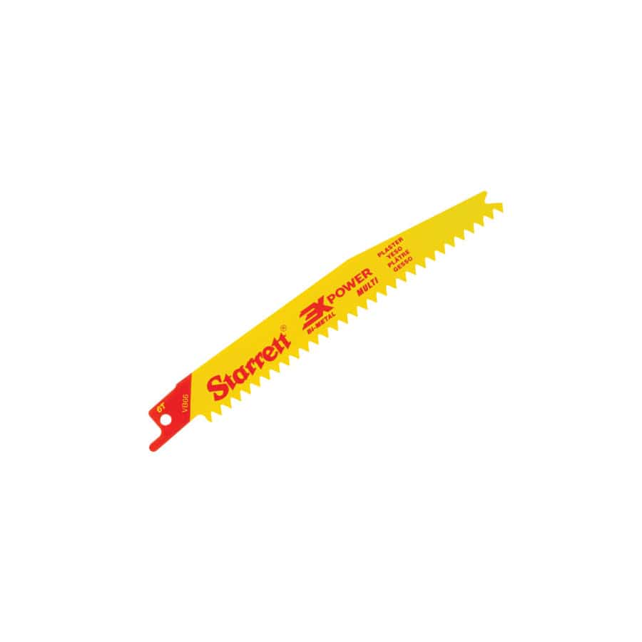 Starrett STRVB665 VB66-5 Bi-Metal Reciprocating Blade, Plasterboard 152mm 6V TPI (Pack 5) | Duco Car Parts UK