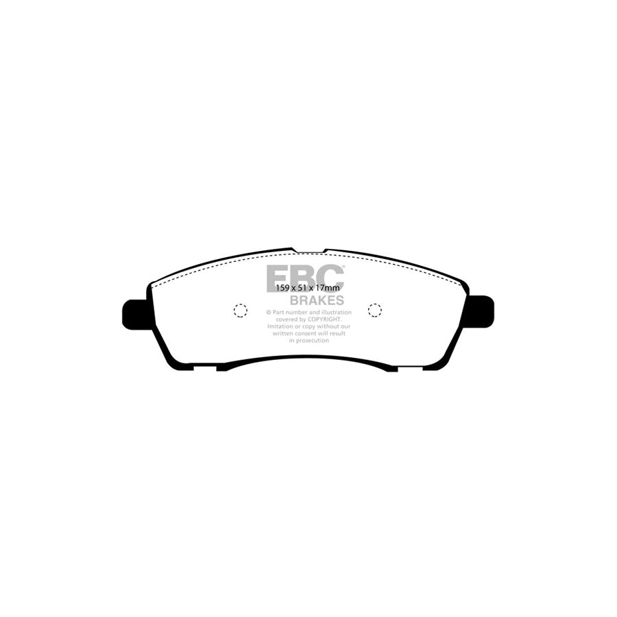 EBC PD13KR187 Ford Excursion Yellowstuff Rear Brake Pad & GD Disc Kit 2 | Duco Car Parts UK Car Parts