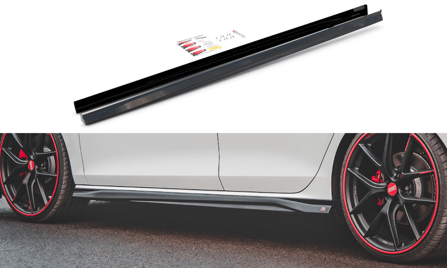 Maxton Design VW-GO-8-GTI-SD3T Side Skirts Diffusers V.3 Volkswagen Golf GTI / Clubsport / R-Line MK8 | Duco Car Parts UK Car Parts
