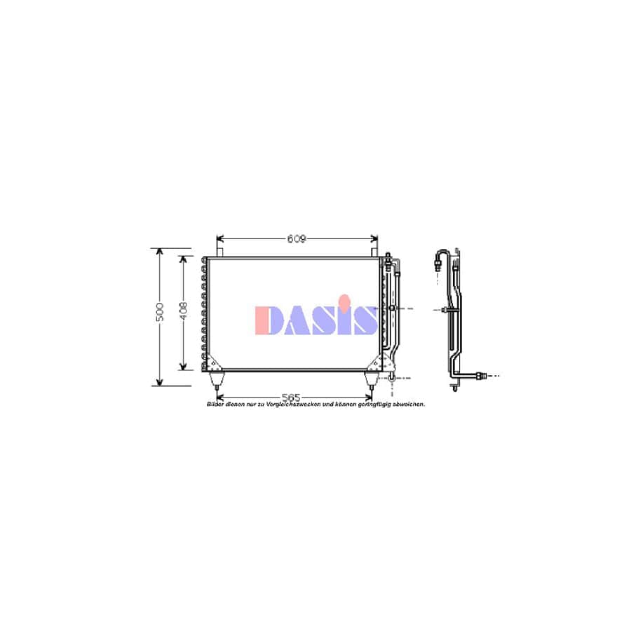 AKS Dasis 122810N Air Conditioning Condenser Suitable For Mercedes-Benz S-Class | Duco Car Parts UK