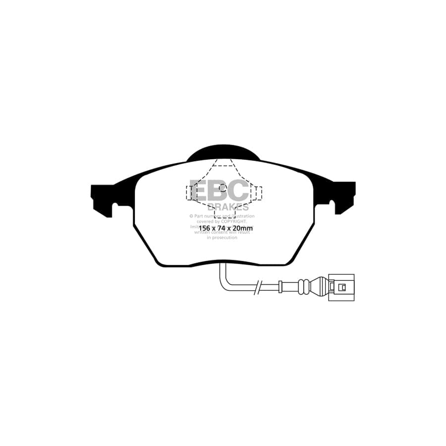 EBC PD20KF348 Audi Seat Skoda VW Orangestuff Front Brake Pad & BSD Disc Kit - Girling/TRW Caliper 2 | Duco Car Parts UK Car Parts