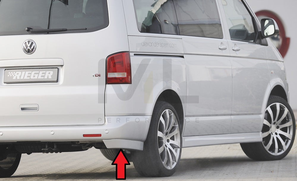 Rieger 00059253 VW T5 Rear Diffuser 3 | Duco Car Parts UK Car Parts