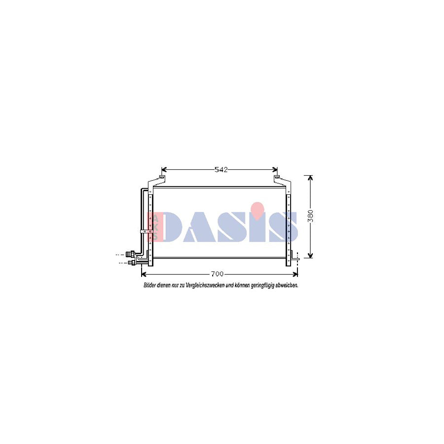 AKS Dasis 192010N Air Conditioning Condenser For Saab 900 | Duco Car Parts UK