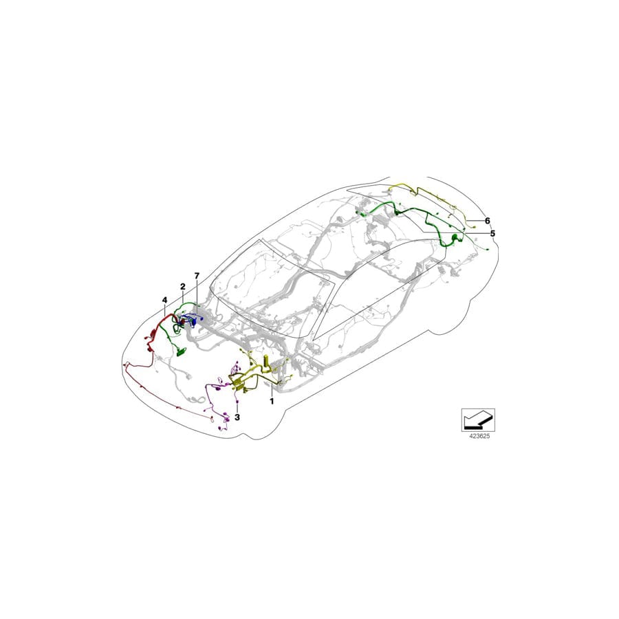 Genuine BMW 61119183914 E90 E92 E93 Rep. Wiring Harness, Front Sector, Right (Inc.  & M3) | Duco Car Parts UK Car Parts