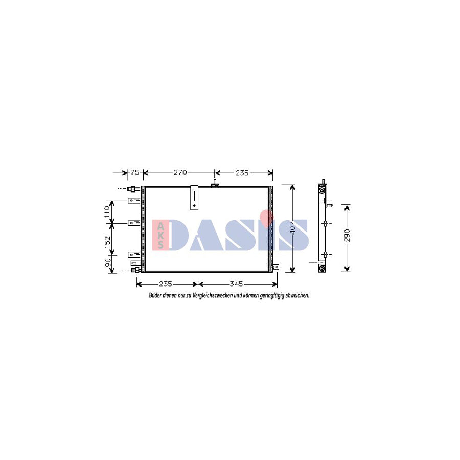 AKS Dasis 192030N Air Conditioning Condenser For Saab 9000 | Duco Car Parts UK