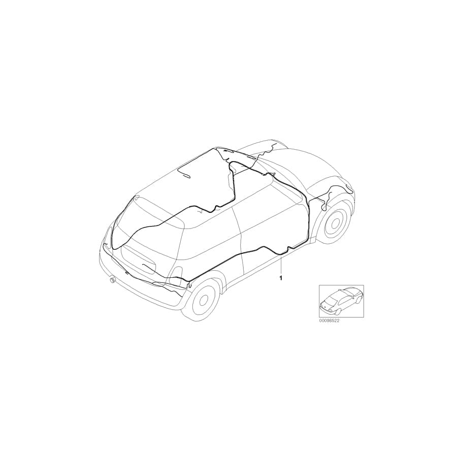 Genuine BMW 61126952903 Cabrio R50 R53 Aux. Cable,Deactivate Passenger'S Airbag (Inc. One 1.6i, Cooper S & Cooper) | Duco Car Parts UK Car Parts