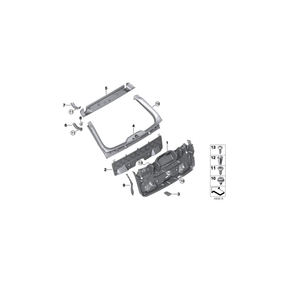 Genuine BMW 51497390403 G31 Cover Panel Flap Hinge Bracket Left (Inc. 530dX, M550dX & 530iX) | Duco Car Parts UK Car Parts