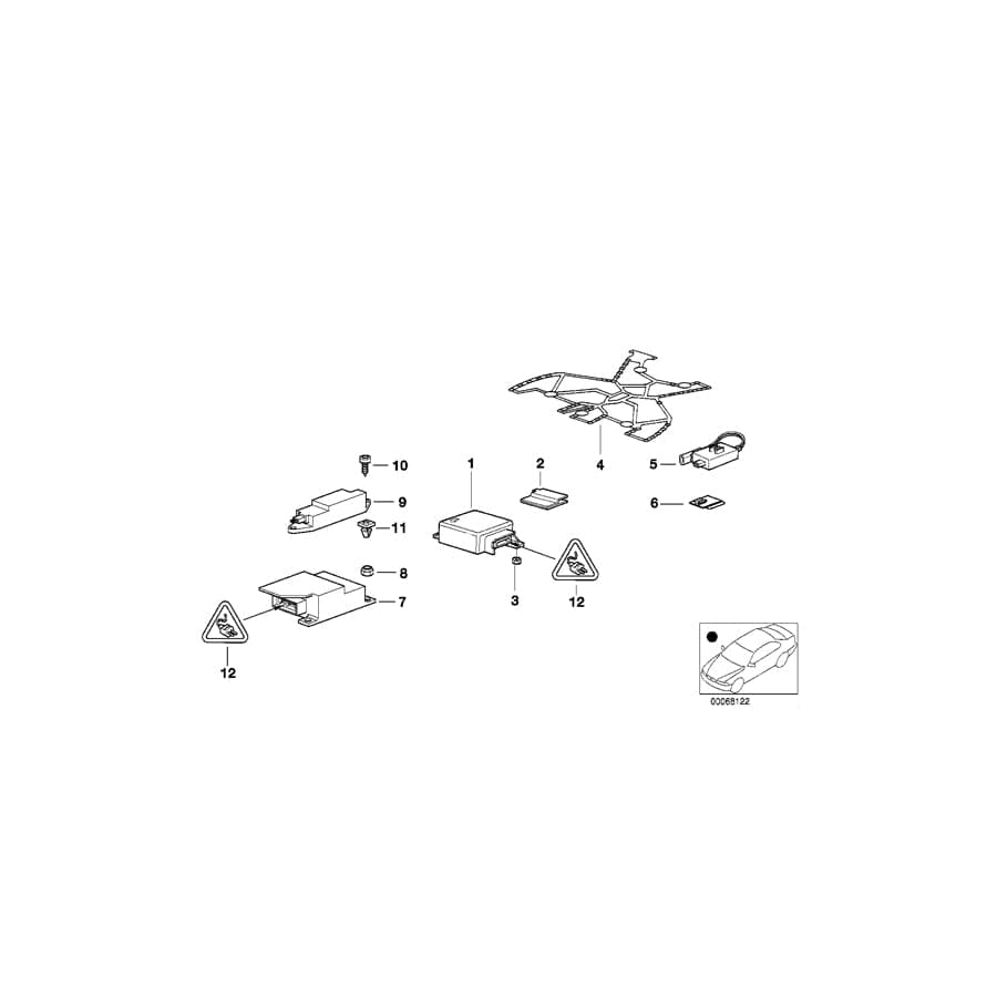Genuine BMW 61138352528 E38 Socket Housing 30 POL BLAU (Inc. 740d, 740i & 750i) | Duco Car Parts UK Car Parts