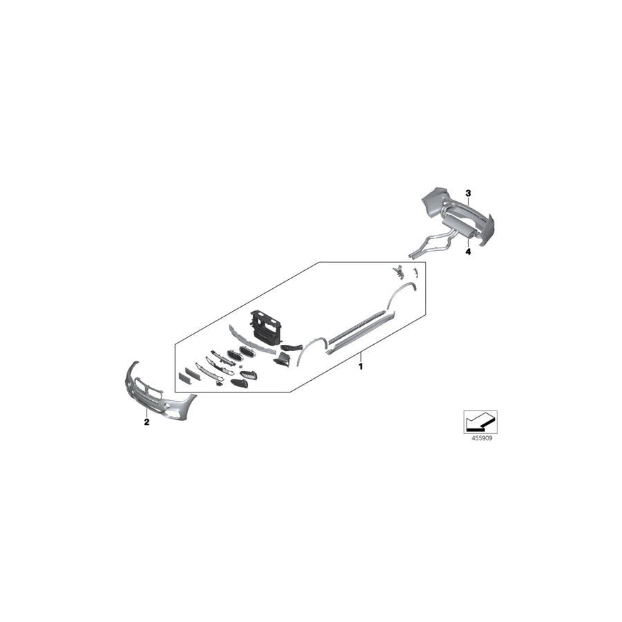 Genuine BMW 51118062460 F15 Trim Cover, Bumper, Primed, Front ICAM (Inc. X5 35dX, X5 50iX & X5 35i) | Duco Car Parts UK