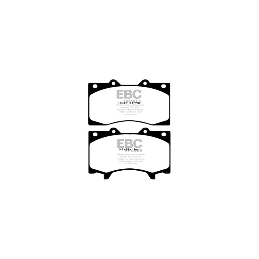 EBC PD03KF1450 Nissan Patrol Yellowstuff Front Brake Pad & Plain Disc Kit 2 | Duco Car Parts UK Car Parts