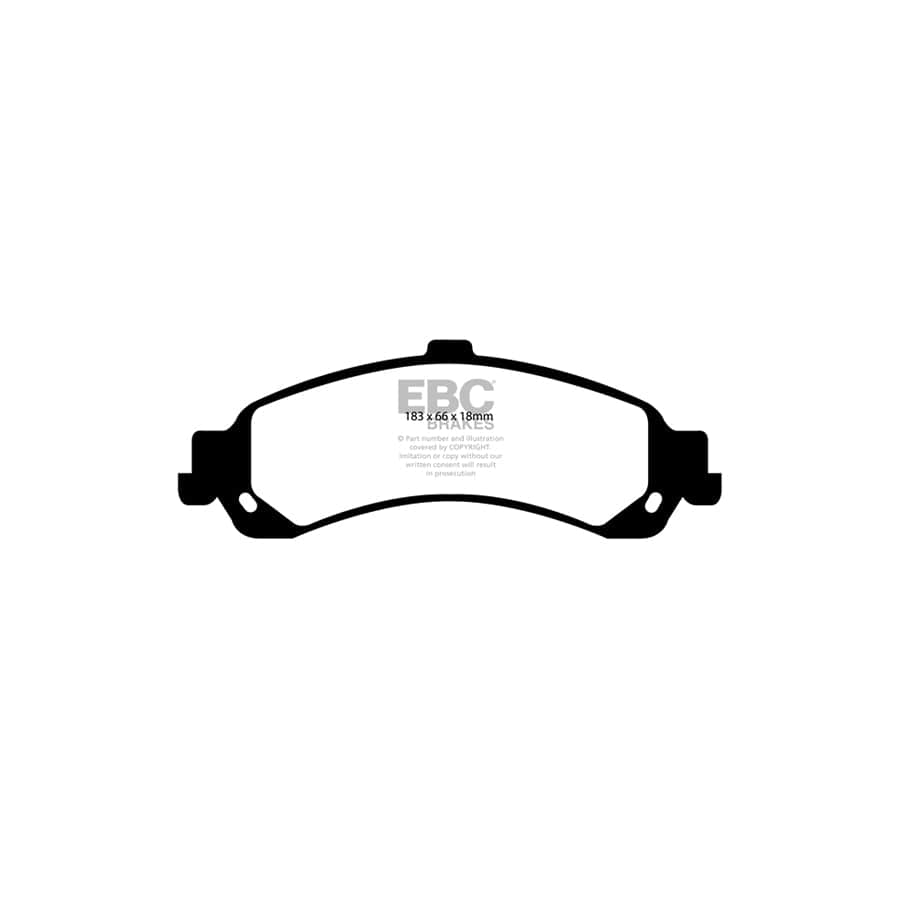 EBC PD03KR191 Cadillac Chevrolet Gmc Yellowstuff Rear Brake Pad & Plain Disc Kit 2 | Duco Car Parts UK Car Parts