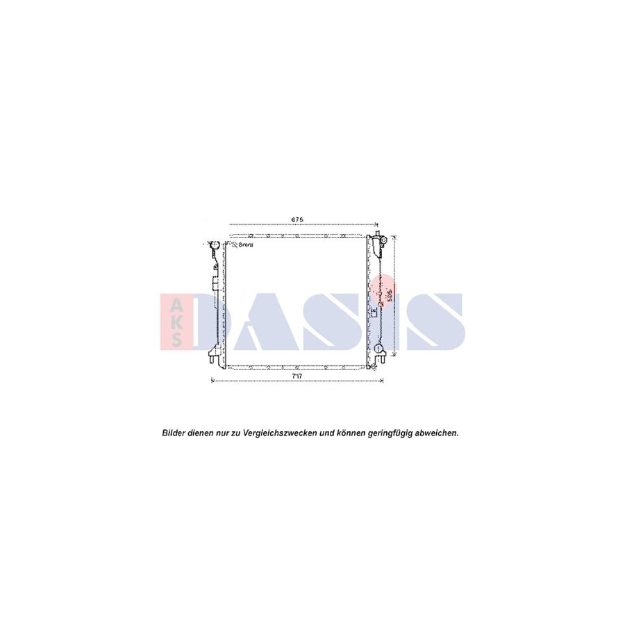 AKS Dasis 510119N Engine Radiator For Ssangyong Rodius I | Duco Car Parts UK