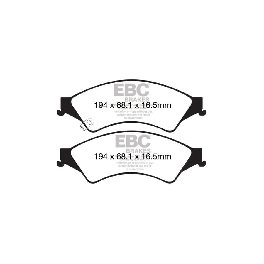 EBC PD03KF1457 Ford Mazda Yellowstuff Front Brake Pad & Plain Disc Kit (Inc. Ranger & BT-50) 2 | Duco Car Parts UK Car Parts