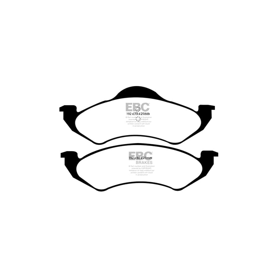 EBC PDKF601 Dodge Durango Ultimax Front Brake Pad & Plain Disc Kit 2 | Duco Car Parts UK Car Parts