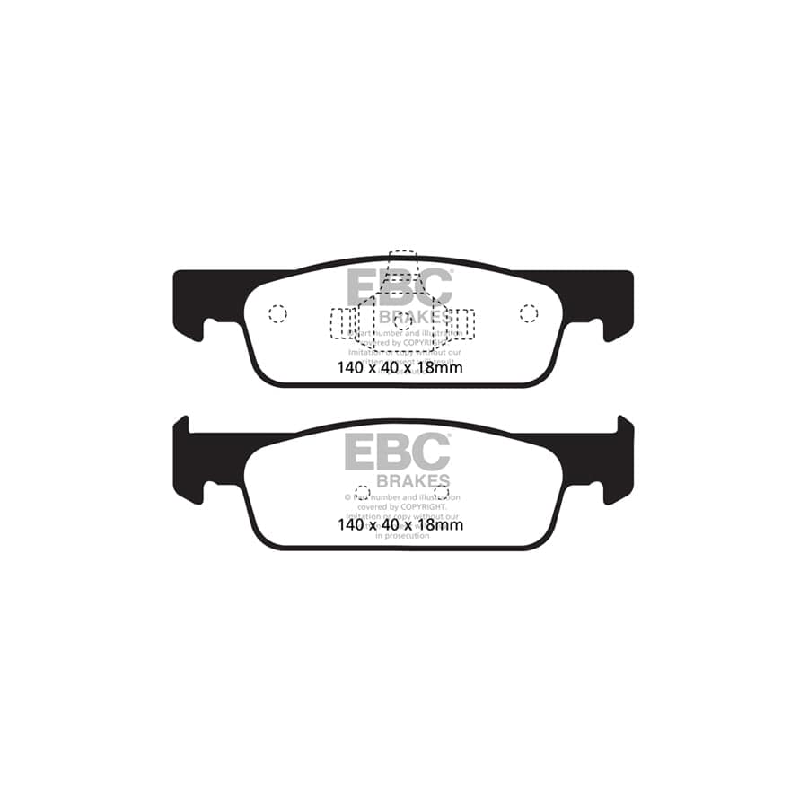 EBC PD03KF1461 Dacia Renault Smart Yellowstuff Front Brake Pad & Plain Disc Kit 2 | Duco Car Parts UK Car Parts