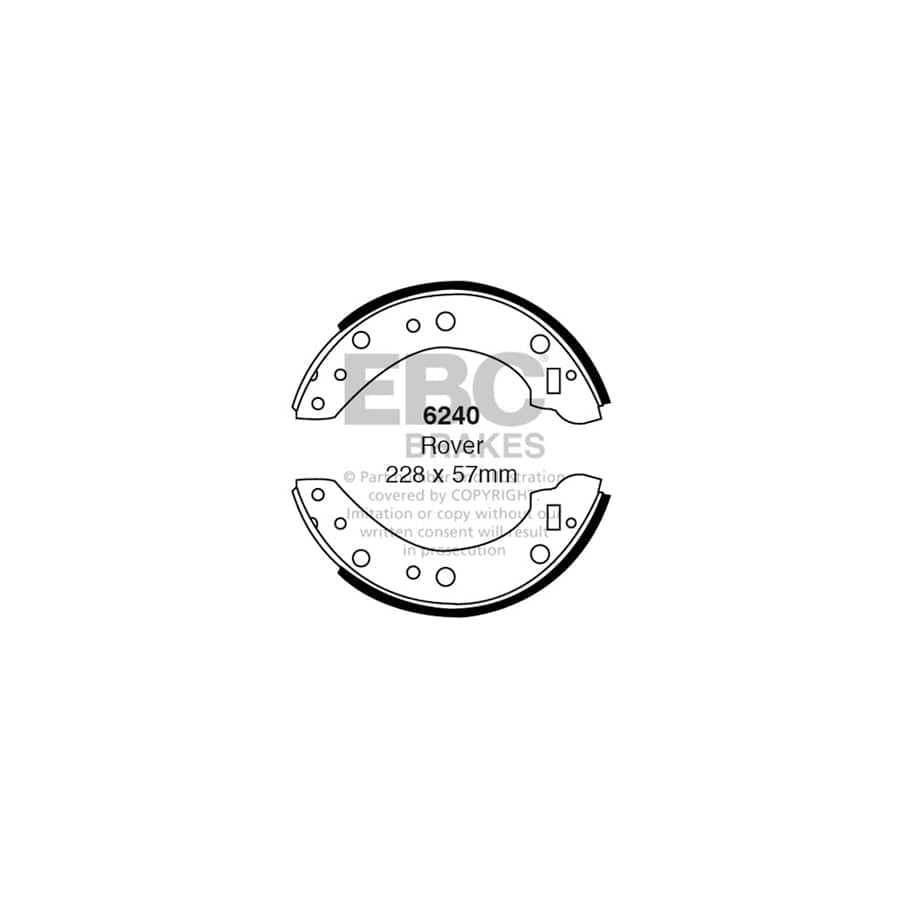 EBC 6240 Rover SD1 Rear Brake Shoes 1 | Duco Car Parts UK Car Parts