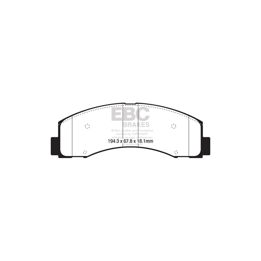 EBC PDKF2450 Ford F-150 Ultimax Front Brake Pad & Plain Disc Kit 2 | Duco Car Parts UK Car Parts
