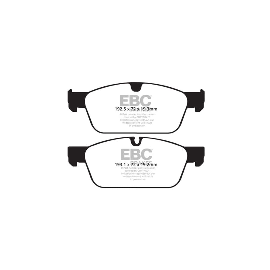 EBC PD03KF1468 Mercedes-Benz X/W166 C292 Yellowstuff Front Brake Pad & Plain Disc Kit - TRW Caliper 2 | Duco Car Parts UK Car Parts