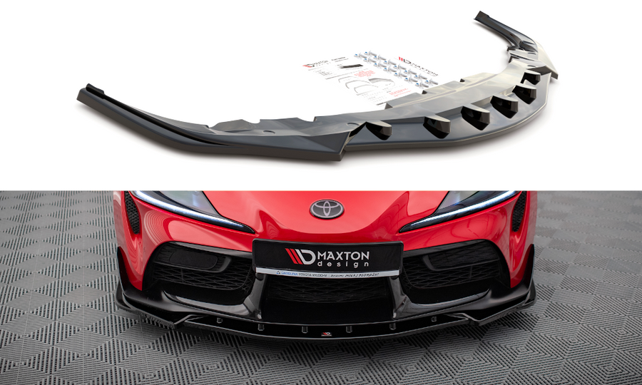 Maxton Design TO-SU-5-FD4T Front Splitter V.4 Toyota Supra MK5 | Duco Car Parts UK Car Parts
