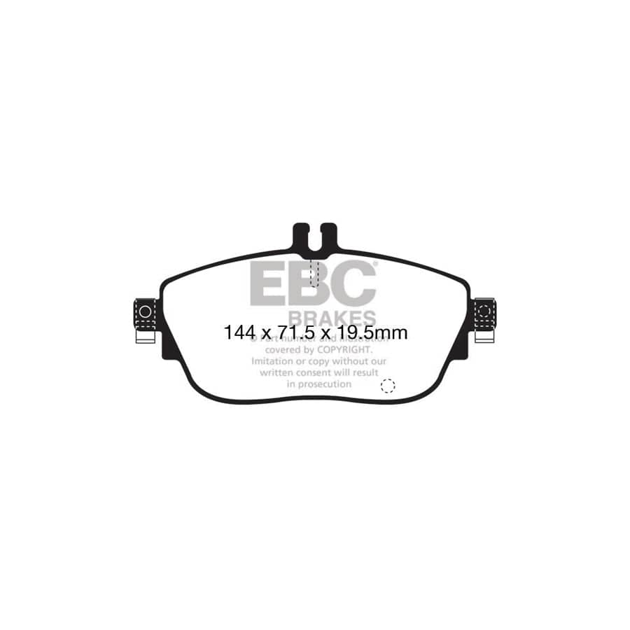 EBC PD03KF1479 Infiniti Yellowstuff Front Brake Pad & Plain Disc Kit (Inc. Q30 & QX30) 2 | Duco Car Parts UK Car Parts