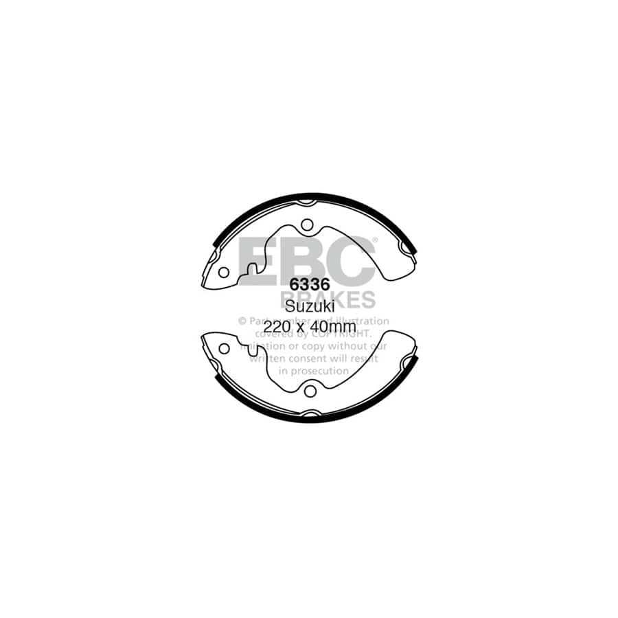 EBC 6336 Suzuki Front/Rear Brake Shoes (Inc. Jeep & Carry) 1 | Duco Car Parts UK Car Parts