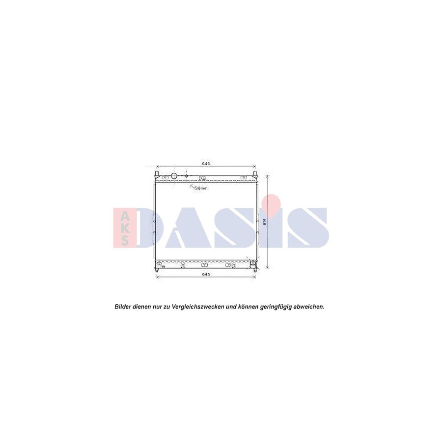 AKS Dasis 510133N Engine Radiator For Ssangyong Rexton / Rexton II (Gab) | Duco Car Parts UK