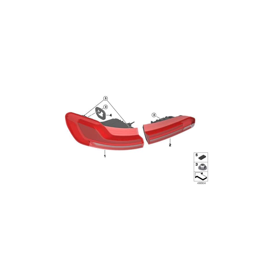 Genuine BMW 63219477865 G02 M Set Of Seals, Rear Light, Side Panel (Inc. X4 M, X4 30dX & X4 30iX) | Duco Car Parts UK Car Parts