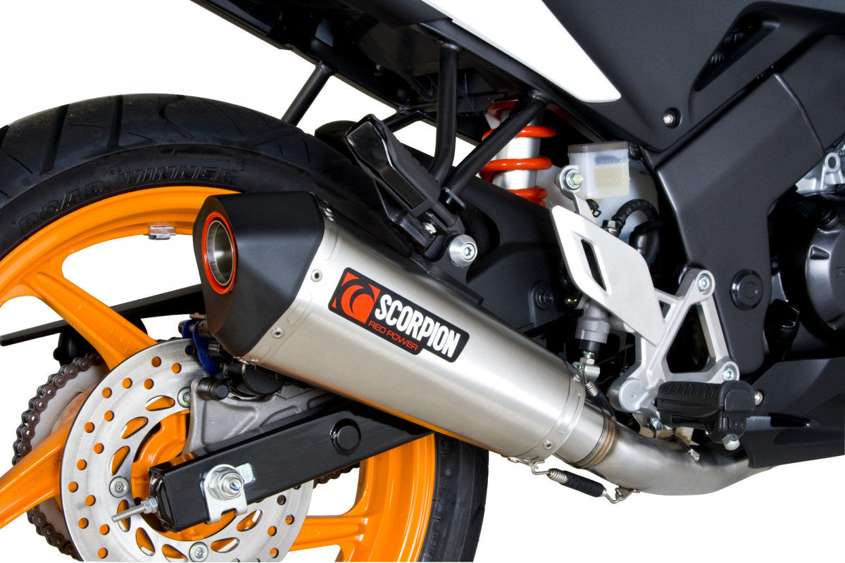 Scorpion RHA151SEO Honda CBR125 R Serket Taper Full System - Brushed Stainless Steel Sleeve | Duco Car Parts UK UK
