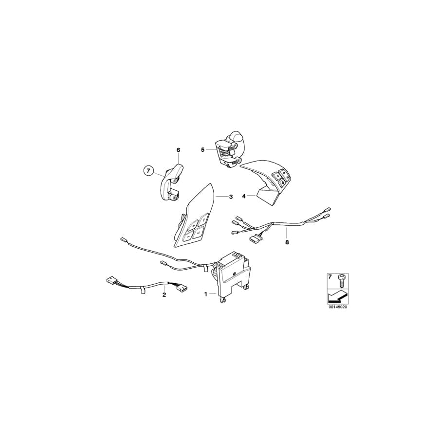 Genuine BMW 61316963421 E63 E64 E60 Wiring Set,Steering Wheel Electronic Ctr (Inc. 530xd, 525d & 650i) | Duco Car Parts UK Car Parts