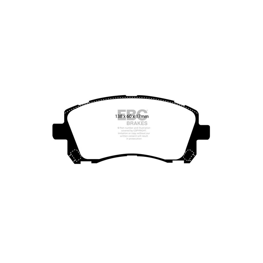 EBC DP91134 Subaru Orangestuff Front Brake Pads  (Inc. Forester, Impreza & Legacy Outback) 2 | Duco Car Parts UK Car Parts