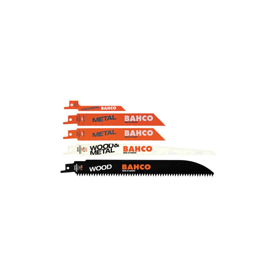Bahco BAH3940MIX5P Sabre Saw Blade Set, 5 Piece | Duco Car Parts UK