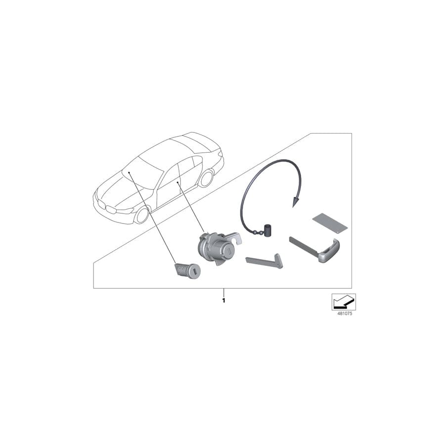 Genuine BMW 51217444578 F90 G07 G16 Set Uniform Locking System, Coded LL - DISPLAYKEY (Inc. X7 50iX, 540iX & 840iX) | Duco Car Parts UK Car Parts