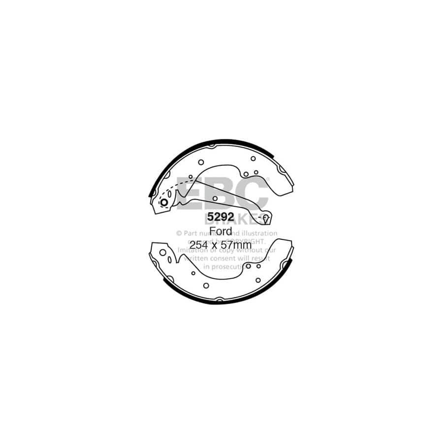 EBC 5292 Ford Granada Mk2 Rear Brake Shoes 1 | Duco Car Parts UK Car Parts