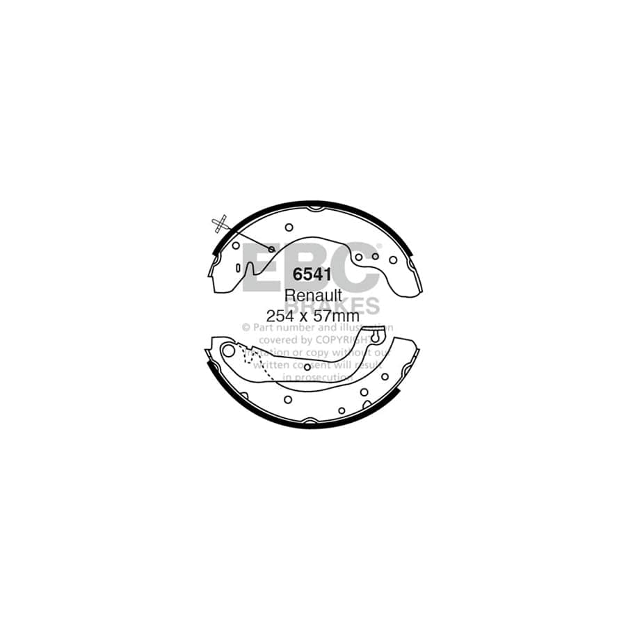 EBC 6541 Opel Renault Vauxhall Rear Brake Shoes (Inc. Arena, Master, Trafic) 1 | Duco Car Parts UK Car Parts