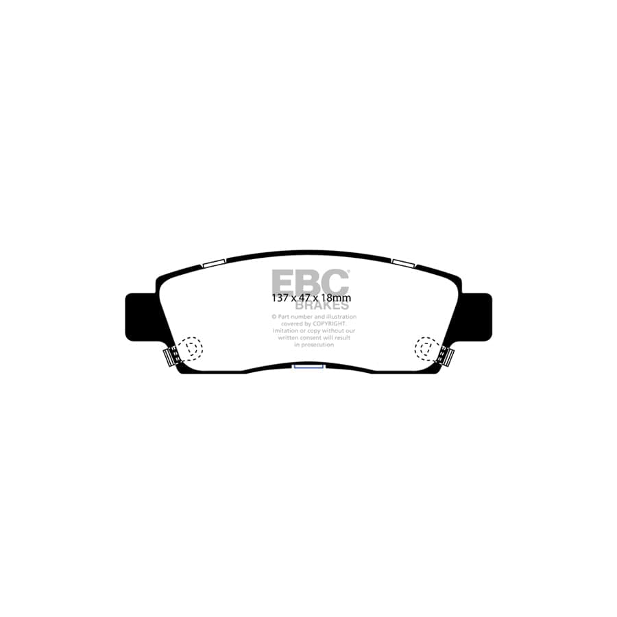 EBC PDKR221 Chevrolet Saab Ultimax Rear Brake Pad & Plain Disc Kit (Inc. Trailblazer & 9-7X) 2 | Duco Car Parts UK Car Parts