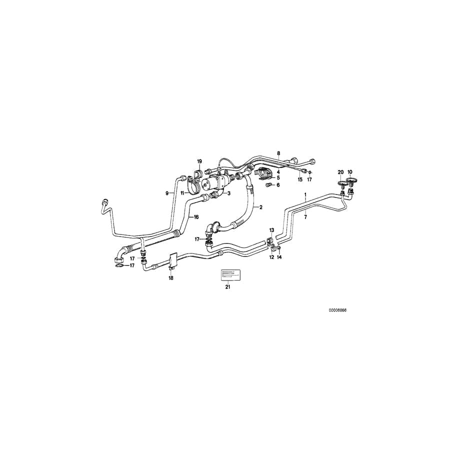 Genuine BMW 64501380695 E24 Tubing (Inc. M635CSi, 635CSi & 628CSi) | Duco Car Parts UK Car Parts