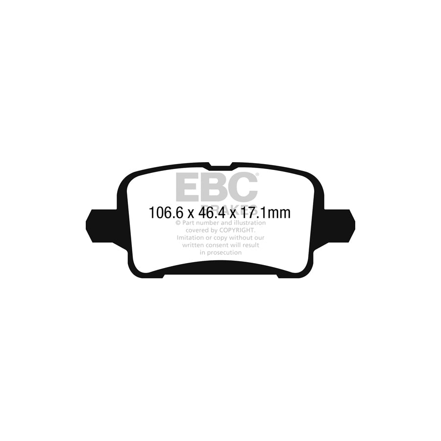 EBC PD13KR633 Opel Vauxhall Astra K Yellowstuff Rear Brake Pad & GD Disc Kit - TRW Caliper 2 | Duco Car Parts UK Car Parts