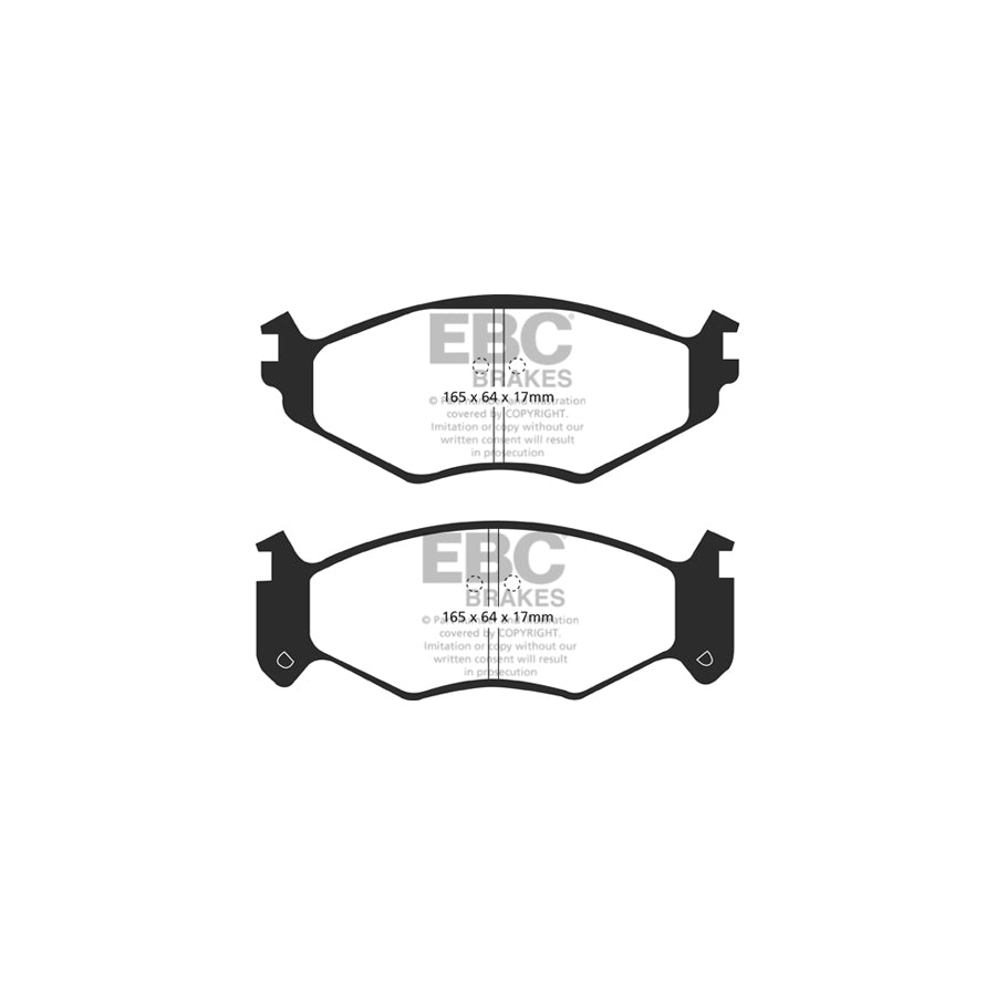 EBC DP61250 Chrysler Voyager Greenstuff Front Brake Pads 2 | Duco Car Parts UK Car Parts
