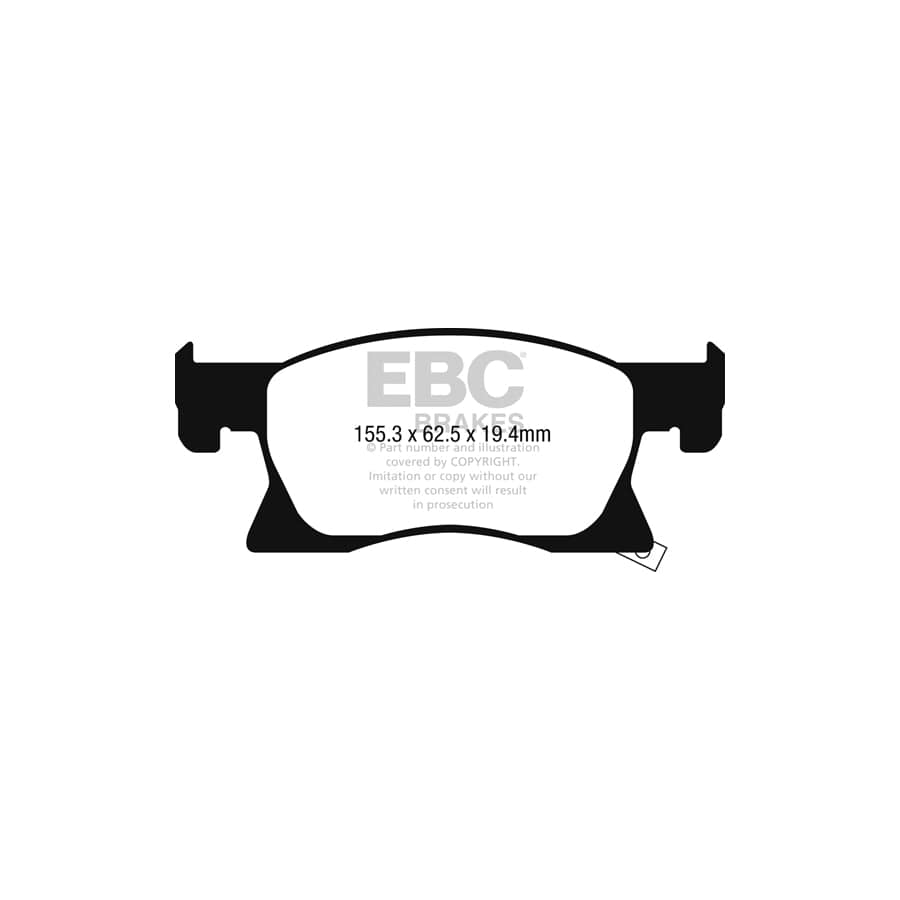 EBC PD03KF1524 Opel Vauxhall Astra K Yellowstuff Front Brake Pad & Plain Disc Kit - TRW Caliper 2 | Duco Car Parts UK Car Parts